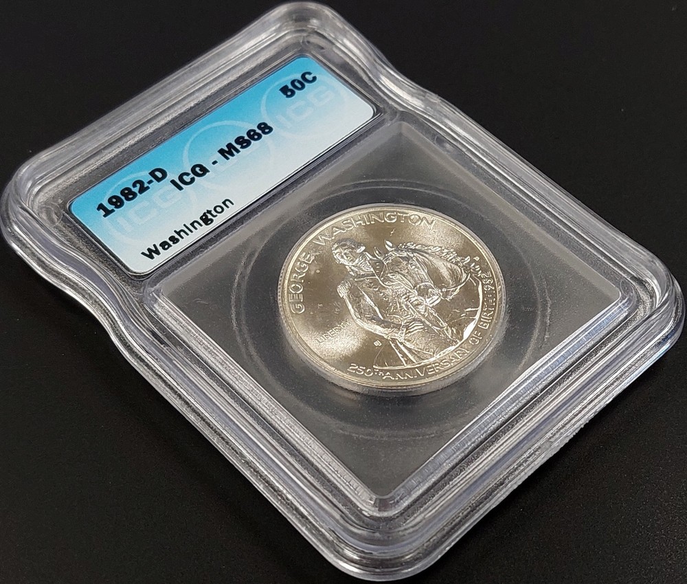 1982 D Washington Half Dollar certtified MS 68 by ICG!