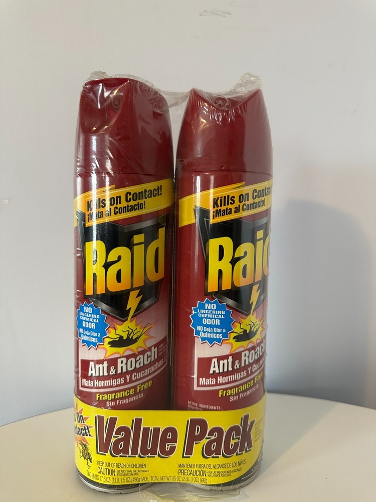 2 Pack Raid® Ant & Roach Killer 26, Fragrance-Free Bug Spray, 17.5 fl. oz.