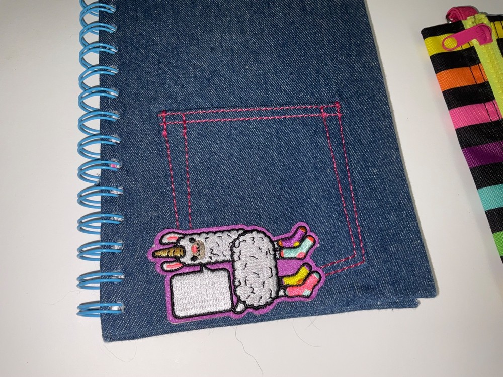 Little Miss Matched Attach-A-Patch Denim Notebook