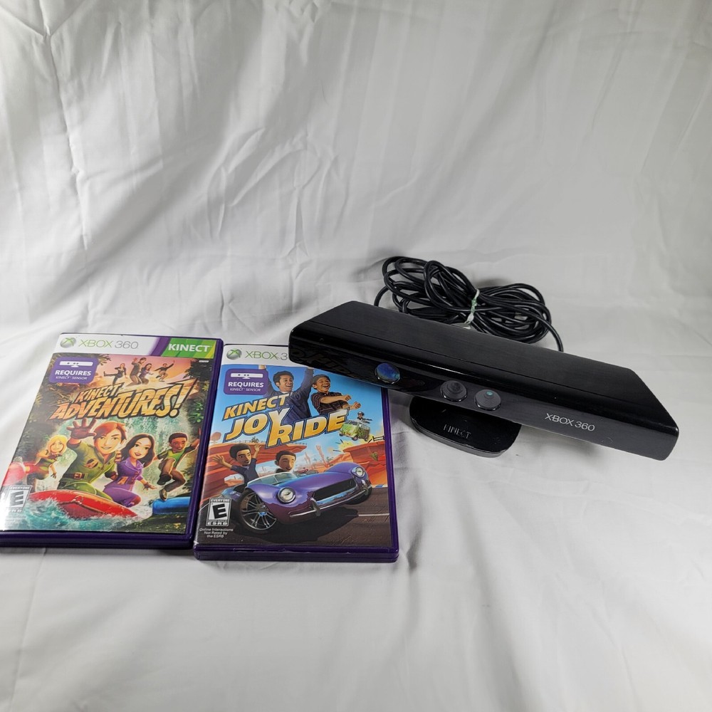 Microsoft Kinect Sensor for XBox 360 With Kinect Adventure Video Games