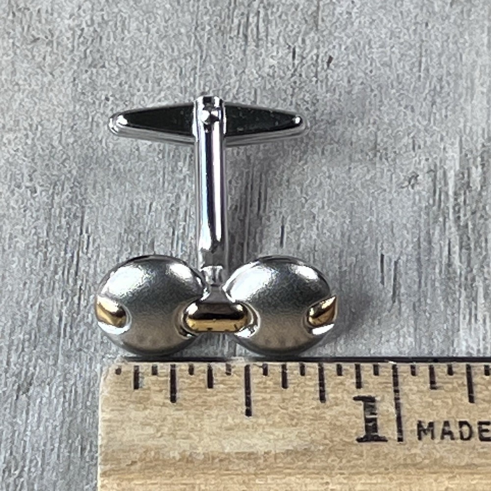 Two Tone Gold And Silver Cufflinks