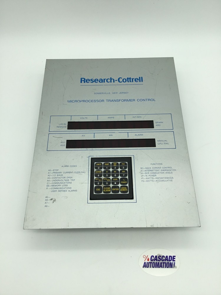 RESEARCH-COTTRELL MICROPROCESSOR CONTROL RK-1330 CSA 120 VAC