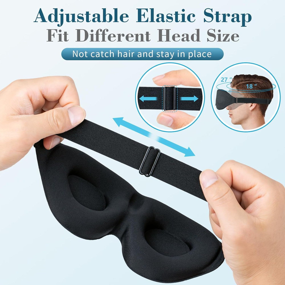 ZGGCD Sleep Mask for Side Sleeper, Light Blocking Sleeping Eye Mask for Women Me
