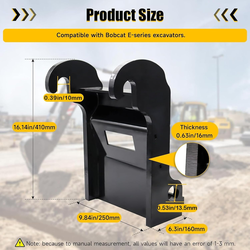 X-Change Coupler Bracket, Mini Excavator Quick Change Hitch Attachments, Small E