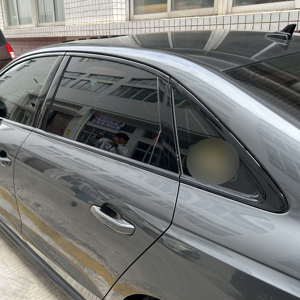 Glossy Black Chrome Delete Window Trims For Audi A4 S4 2017-2025