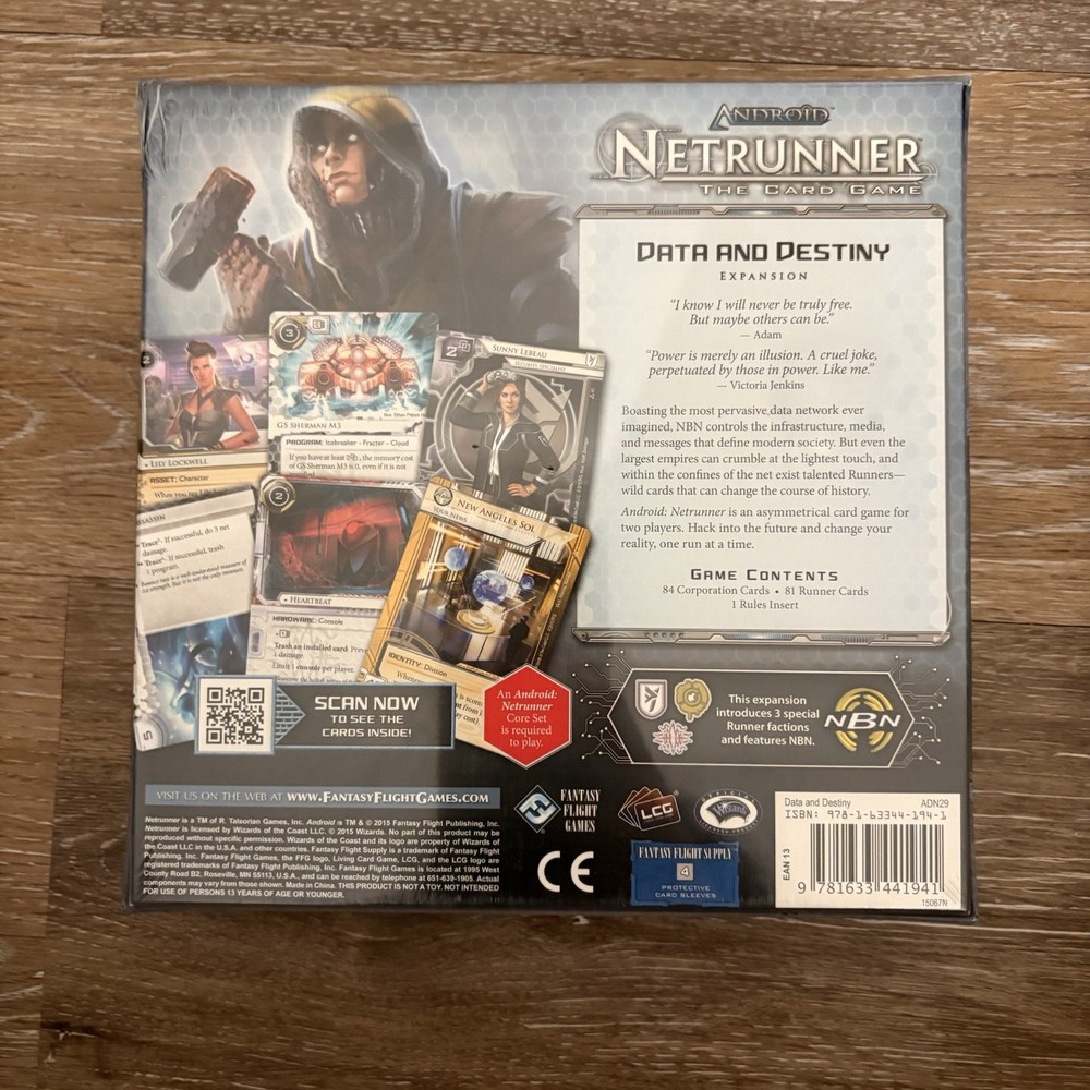 Android Netrunner LCG - Data And Destiny - New & factory sealed