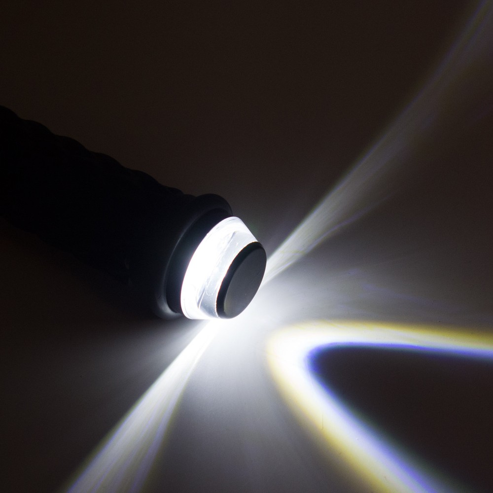 Motorcycle 7/8" 22mm Black Handlebar Hand Grip With LED Plug Strobe Side Light