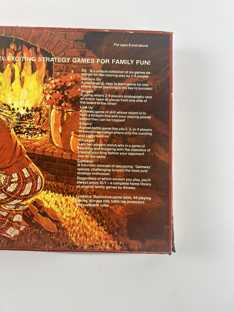 Vintage 1975 SLY Board Game Amway Fireside Sid Sackson Strategy Game Complete
