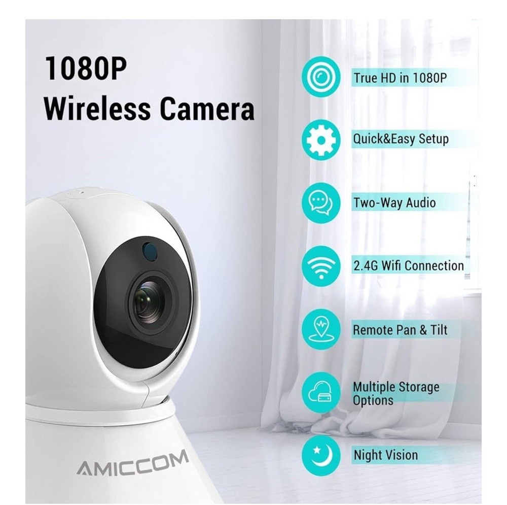 Amiccom HD PTZ IP Camera with WiFi HD