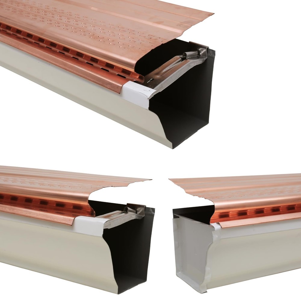 PRO Copper Gutter Guard Systems 5" Inch and 6" inch Adjustable Half Round Gutter