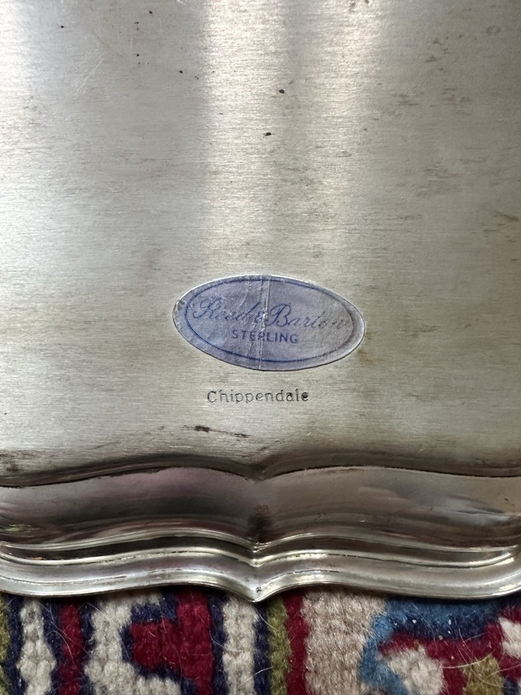 Reed & Barton .925 Sterling Silver Chippendale Oval Tray