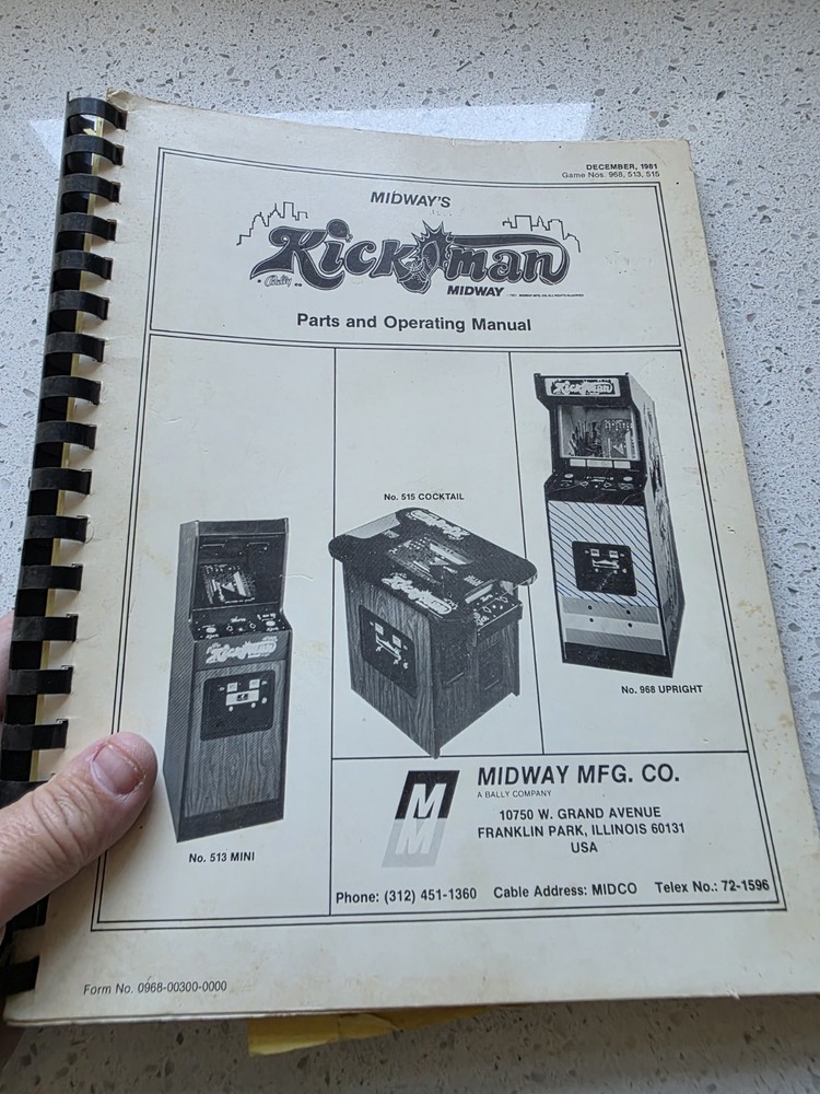 Midway Kickman Arcade Manual