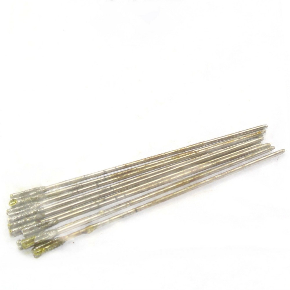 20Pcs 2mm Diamond Coated Lapidary Drill Hole Needle Solid Bits 1# Jewelry Tools