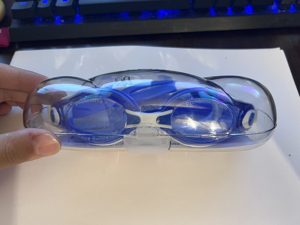 Seals Swimming Goggle 800 Blue White Strip, Clear