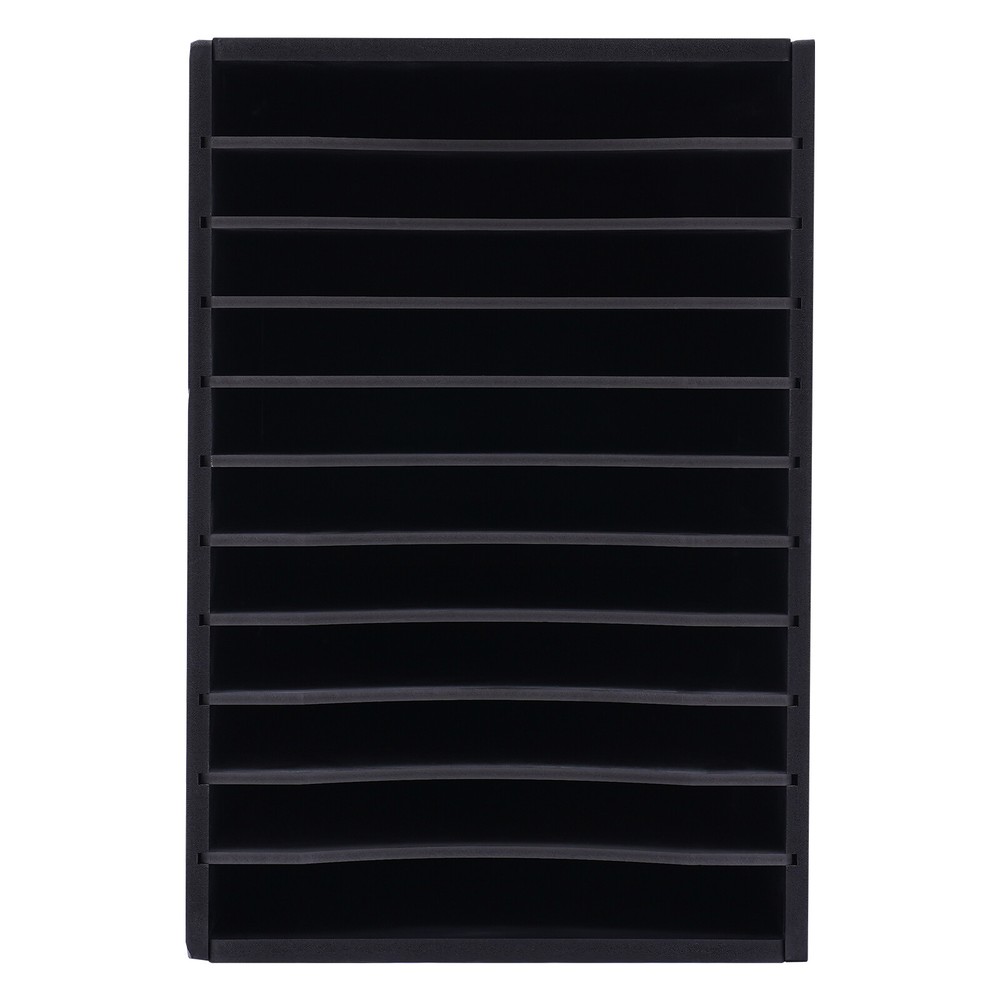 11Compartment Vertical Desktop Sorter File Storage Rack Desktop Organizer Holder