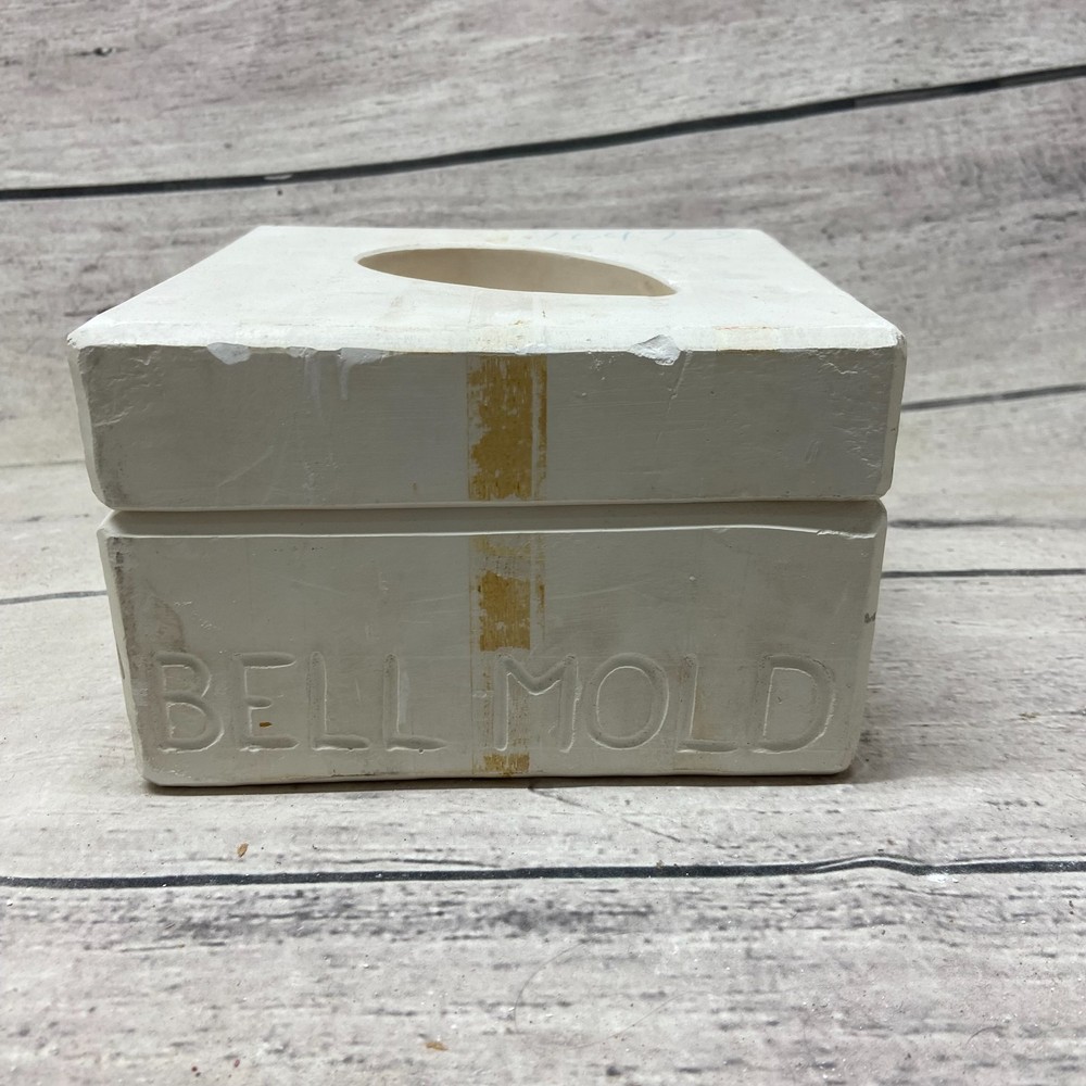 Vintage 1975 Bell Mold Ceramic Casting Mold Large Egg Box Easter #1047