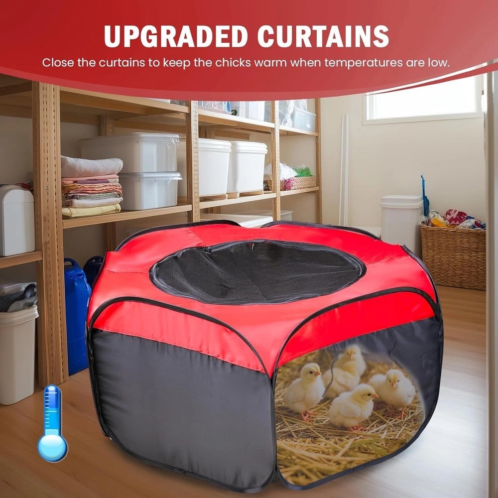 Versatile Chick Brooder Kit - Indoor/Outdoor Comfort for 15 Chicks, Ducks, Quail