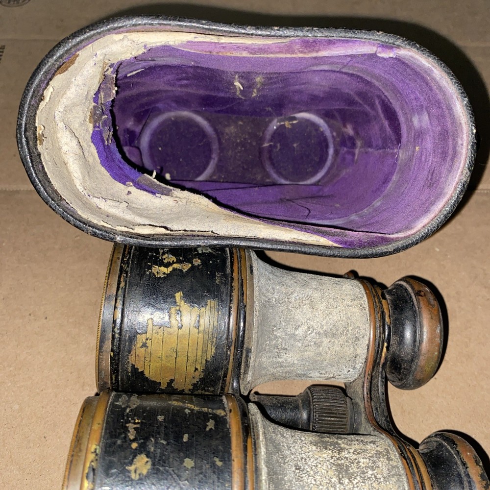 Antique WW1 Era German binoculars W/ Partial Case