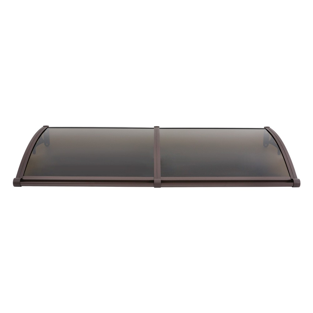 Modern Coffee Color Front Door Awning Canopy with Efficient Drainage