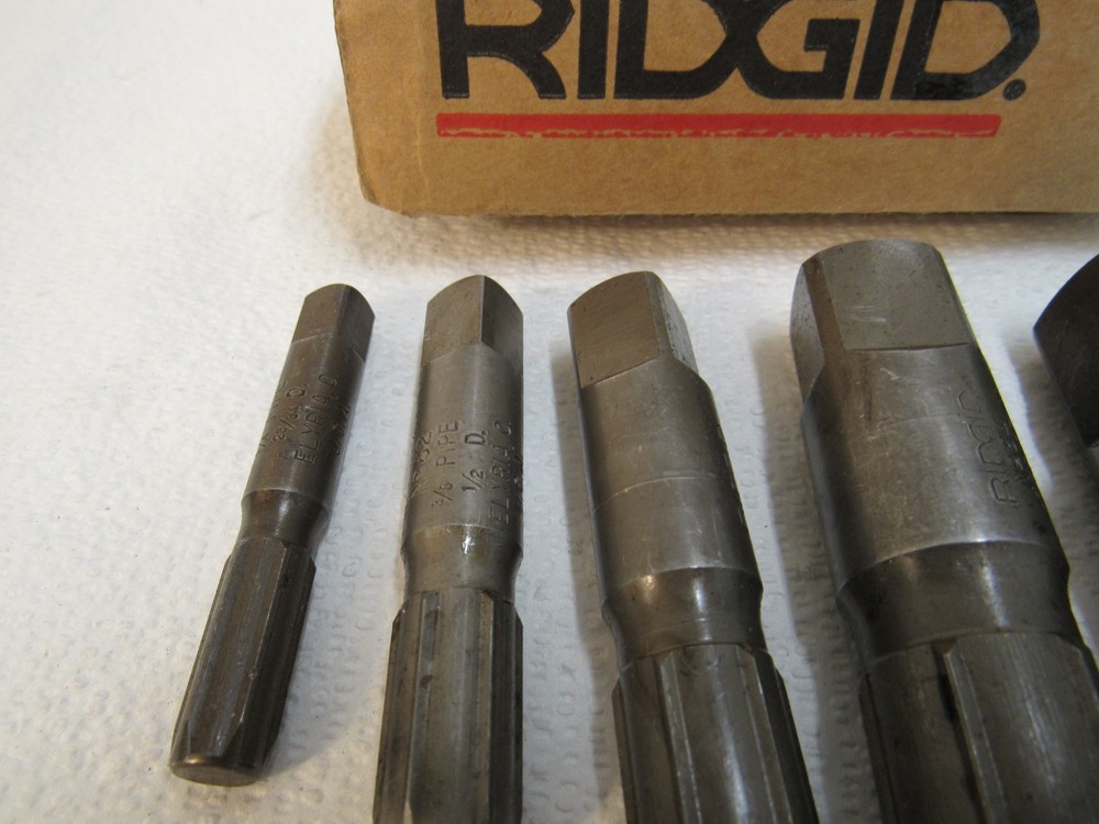 Rigid 883 Pipe Extractor Set 5 Peices (1 Missing) 1/4", 3/8", 1/2", 3/4", 1"