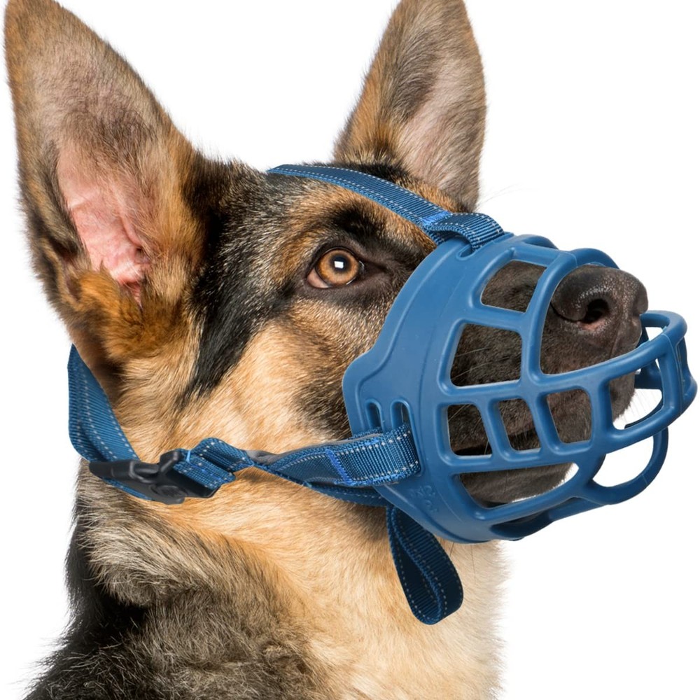 BARKLESS Dog Muzzle, Basket Muzzle for Small 1 (Snout 6-7½"), multi-color