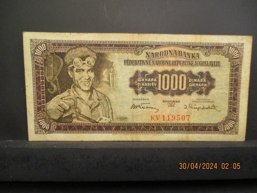 YUGOSLAVIA CURRENCY DATED 1955-1965