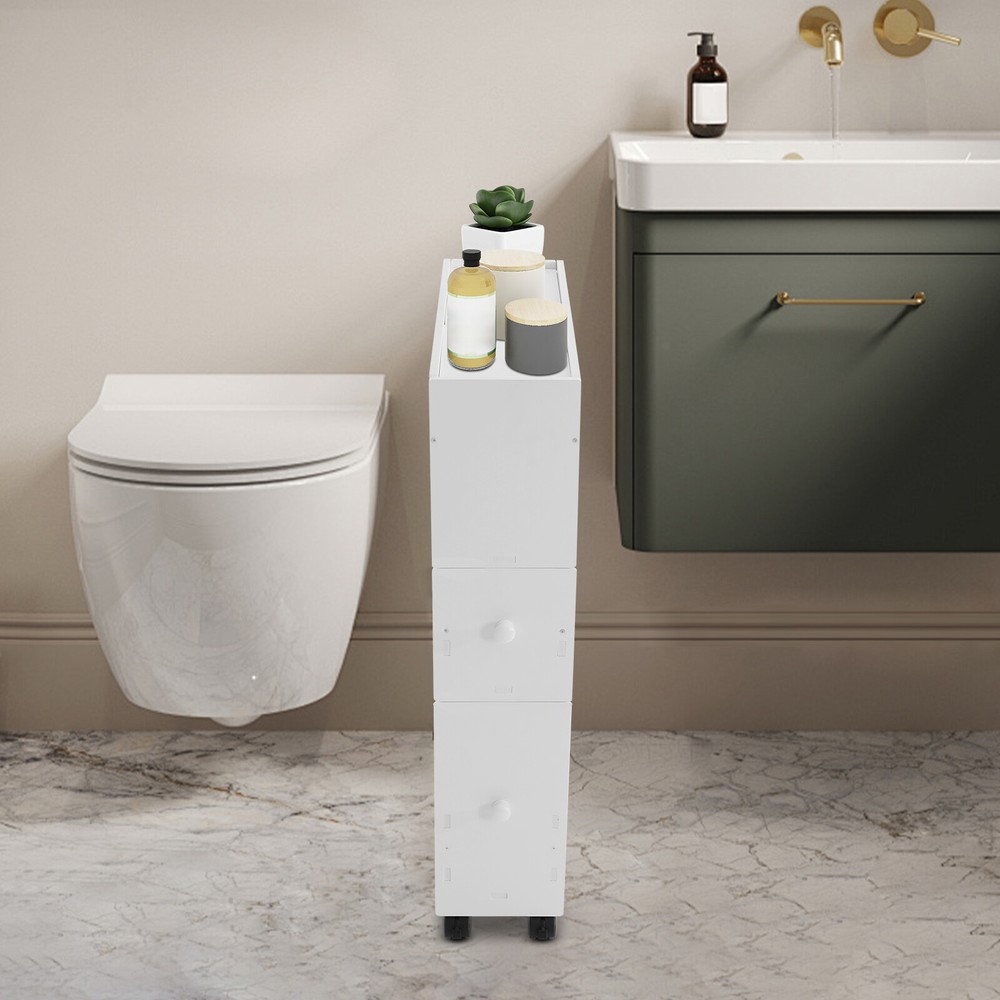 Bathroom Storage Cabinet, Narrow Floor Storage Cabinet
