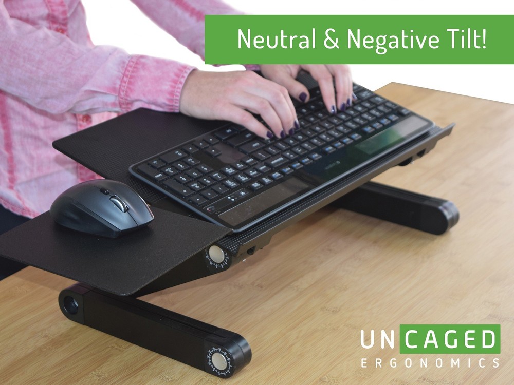 Standing Computer Keyboard Stand Adjustable Height Tilt Ergonomic Riser Raise