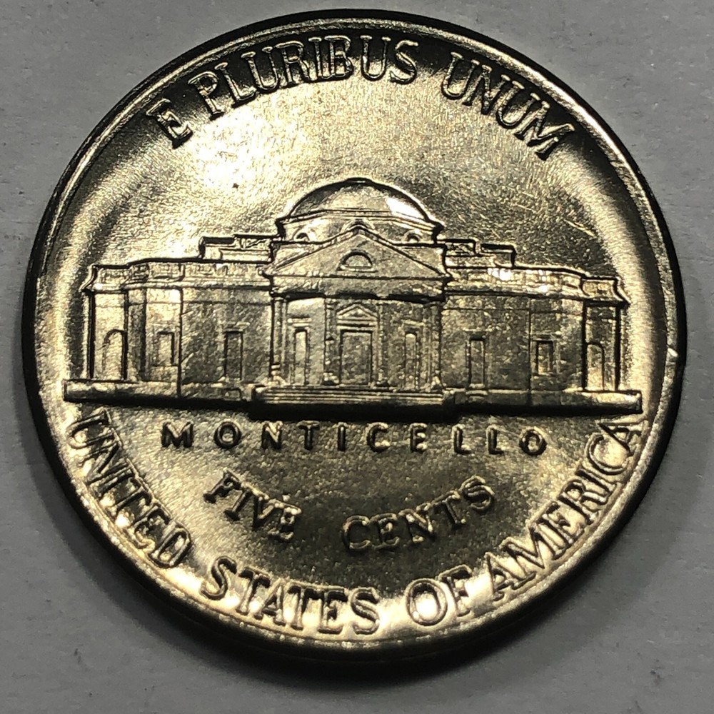 1986 P Jefferson Uncirculated 5 Cent Coin