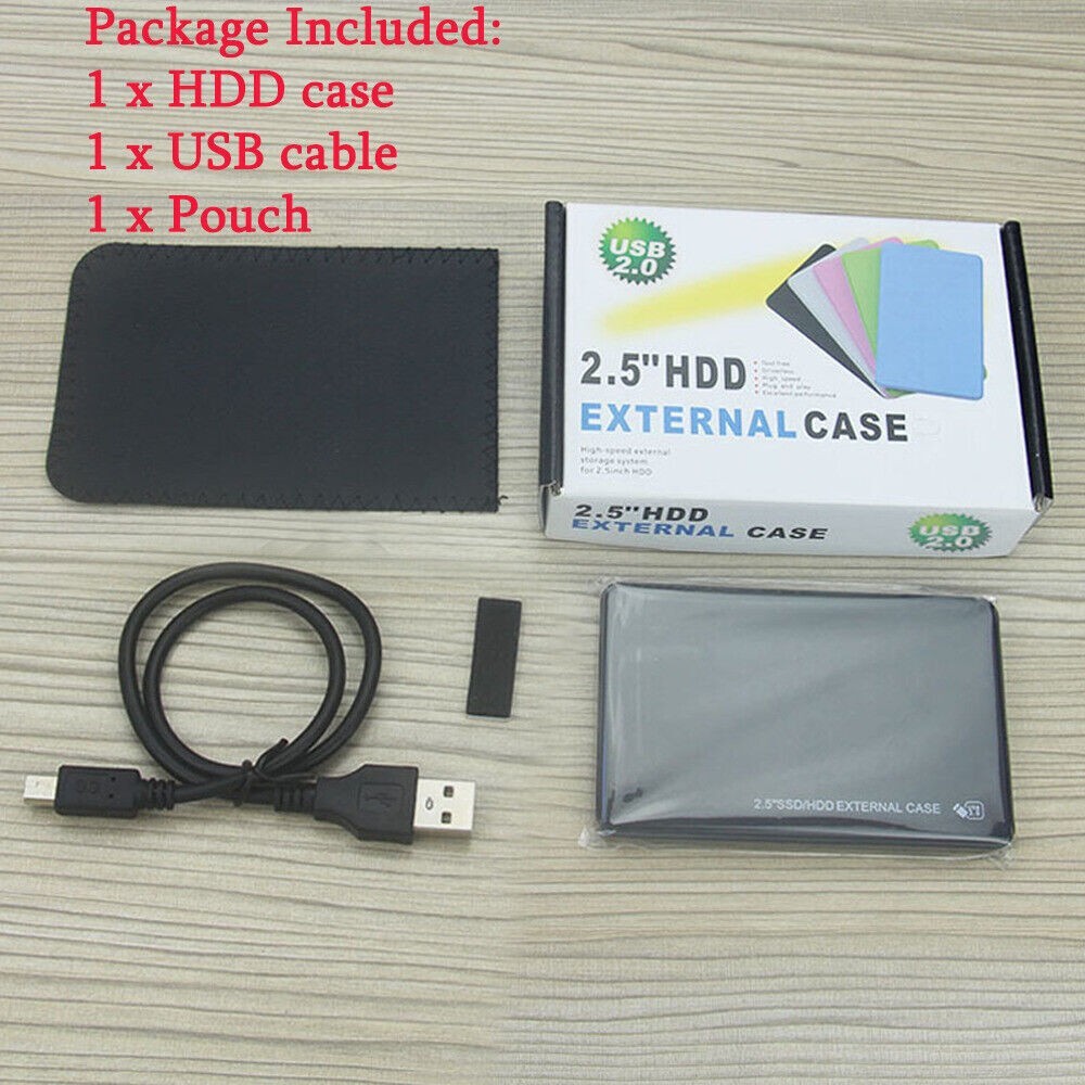 USB 3.0 SATA SSD External Hard Drive Portable Desktop Mobile Hard Disk Case