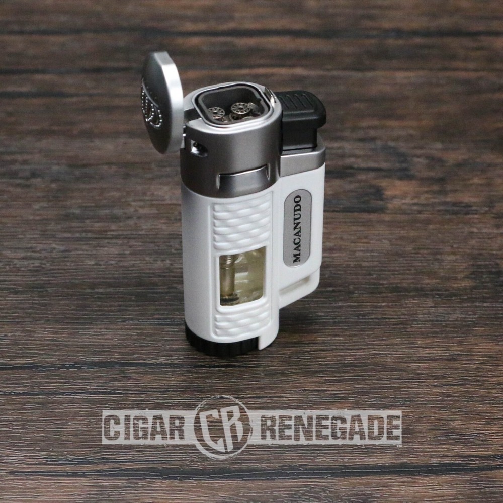 Macanudo Quad Flame Adjustable Refillable Cigar Torch Lighter
