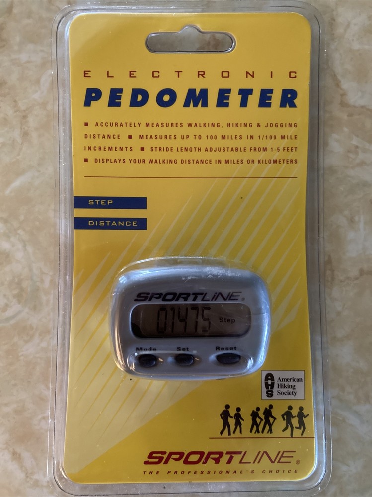 SPORTLINE Electronic Pedometer Walking Jogging Step Count & Distance Tracker