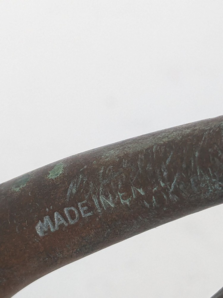 Vintage Full Copper Snaffle Bit. Some engraving. England?
