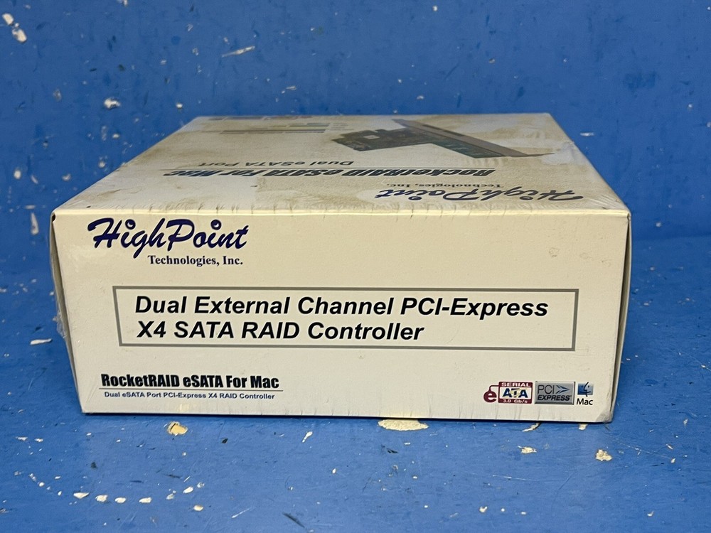 NEW HighPoint RocketRAID eSATA Controller MAC Dual eSATA Port X4 RAID Controller
