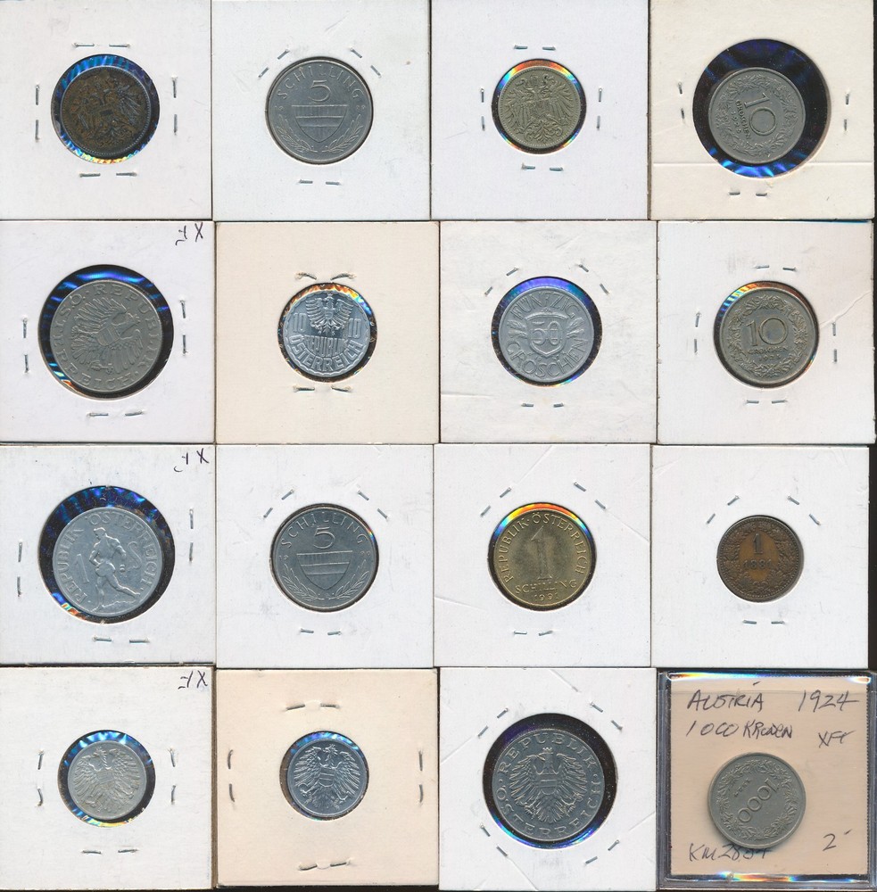 AUSTRIA COIN COLLECTION 16 COINS - #3486