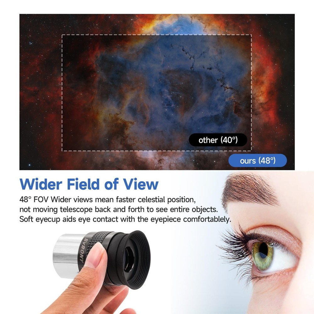 SVBONY SV233 7-Piece Eyepiece & Filter Accessory Kit, Includes Two 1.25” E