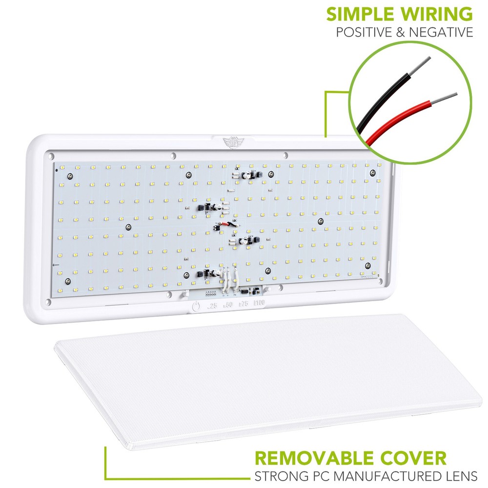 21'' RV LED Interior Ceiling Dome Light 12V W Touch dimmer Switch Camper 2000LM