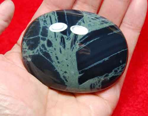 Spider Obsidian Soap-Shaped Palm Stone #3