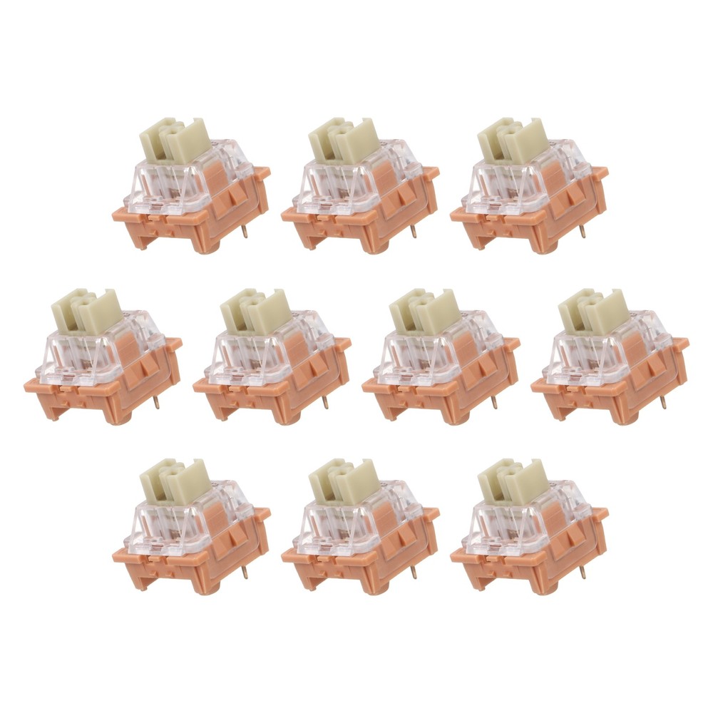 10pcs Light Brown Keyboard Switch 3-Pin 70gf Linear Keyboard Switch Replacement
