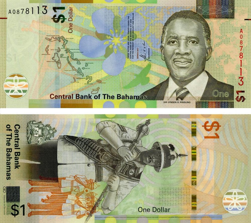 Bahamas 1 dollar 2017 UNC (P77)
