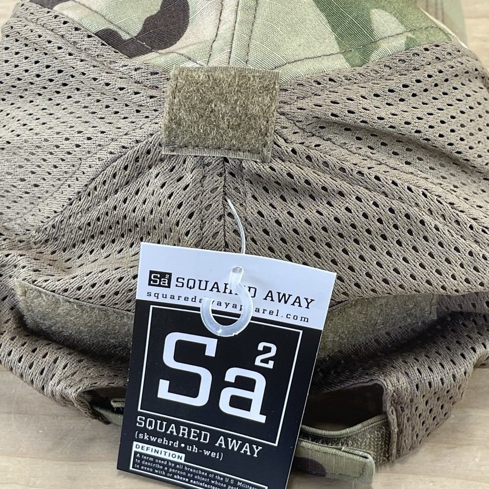 Squared Away2 Tactical Multicam Mesh Green Camo Adjustable Baseball Cap