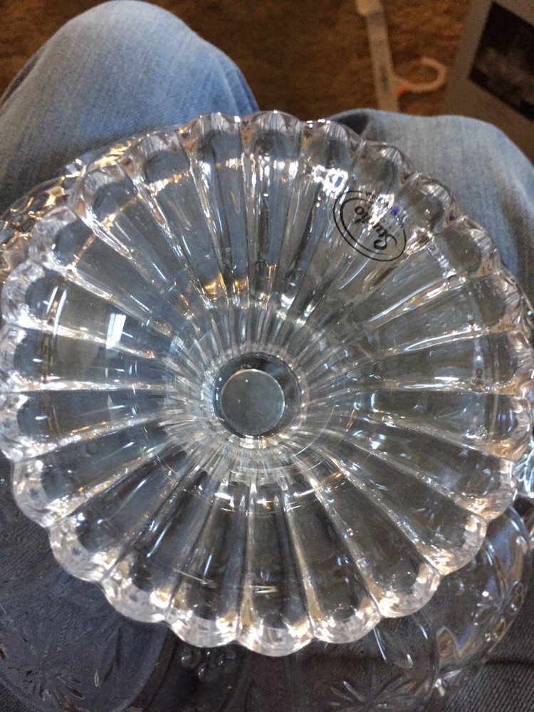 StudioCrystal Cassandra Collection Fine Crystal Footed Dish