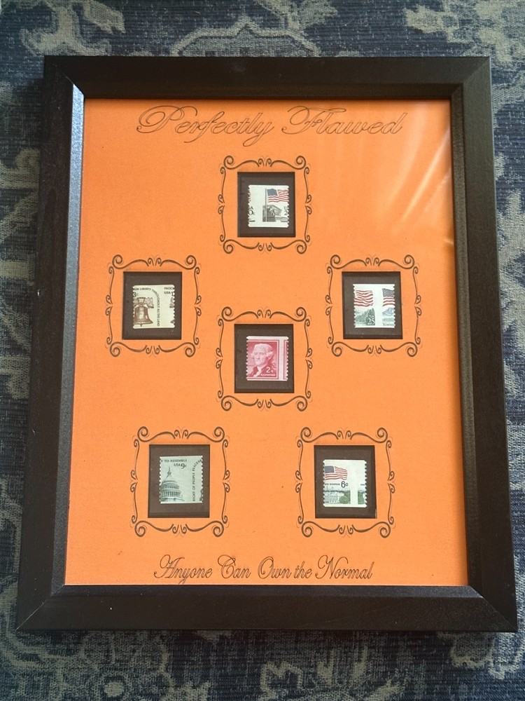 Spectacular Framed Postage Stamp Errors - A Unique One-of-a-Kind Piece