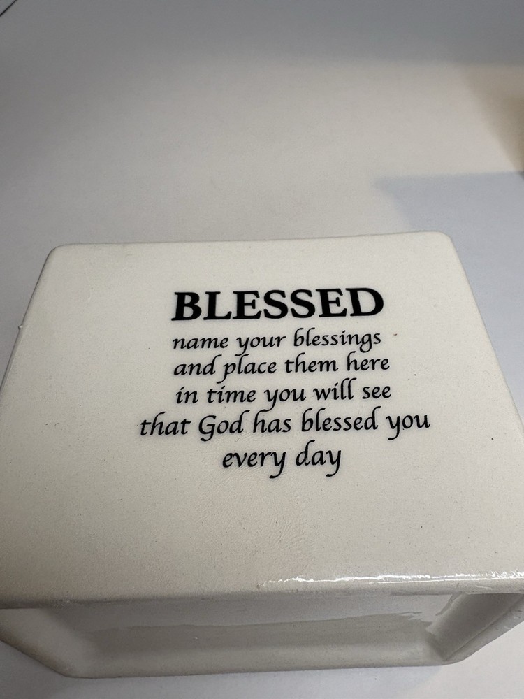 Ceramic Blessings Box, Daily Gratitude Keeper. See Description.