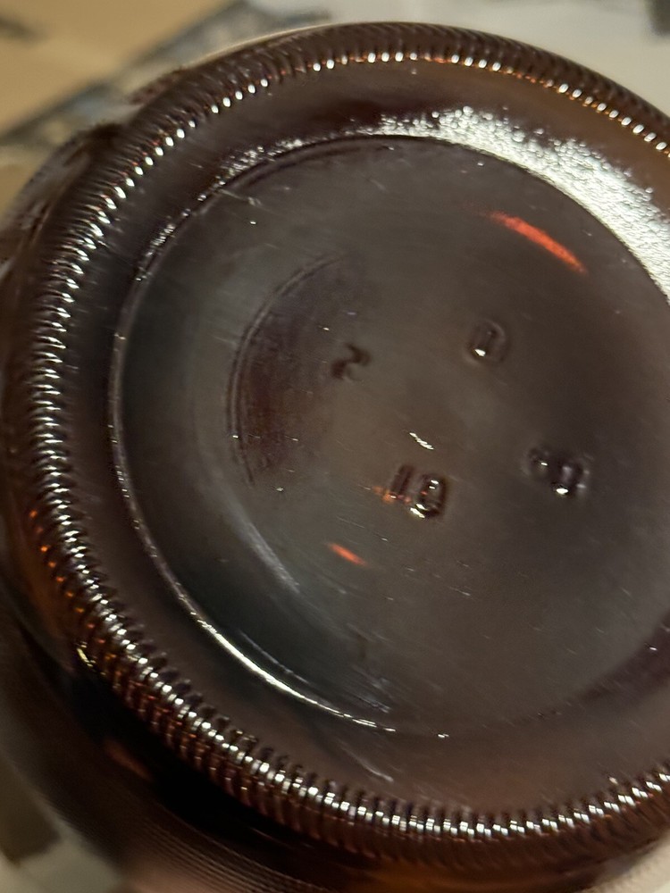 Amber Glass Jug Jar - Unknown Era