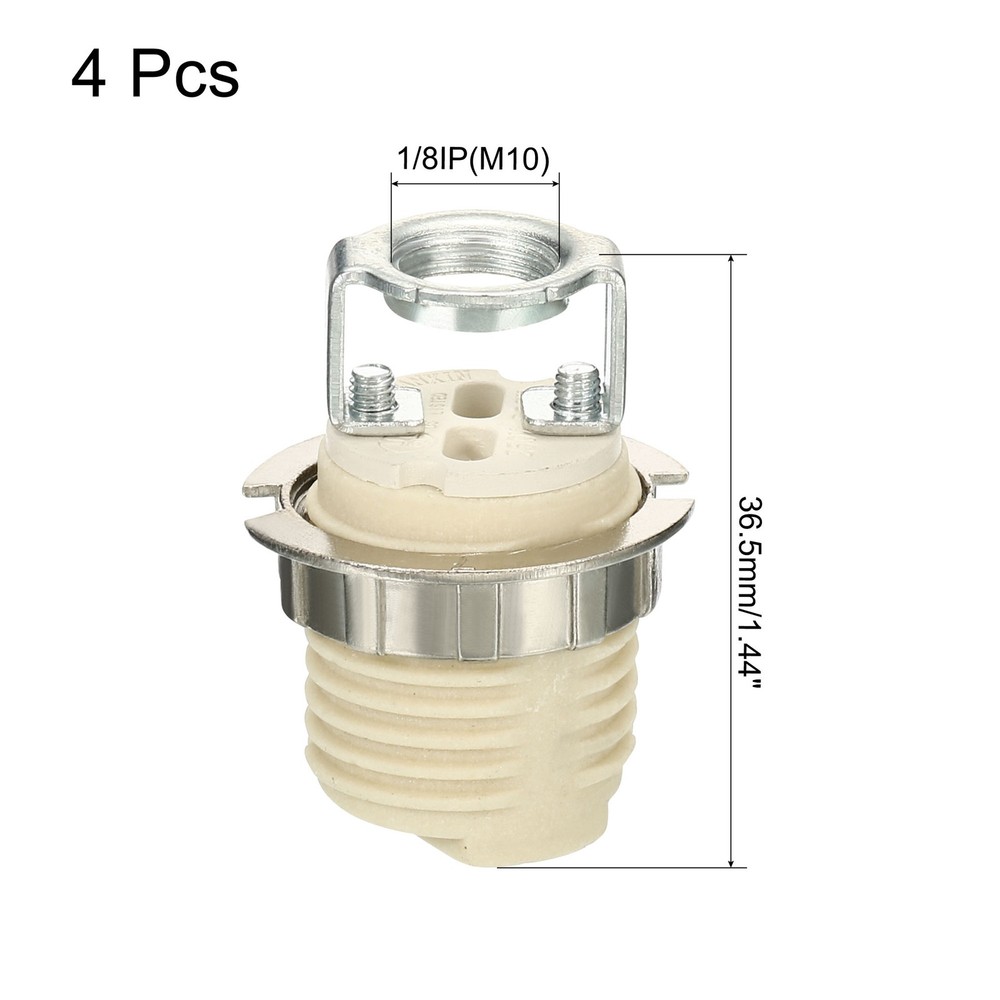 G9 Light Base Socket, 4 Pack Lamp Holder Base with Socket Ring Removal Tool