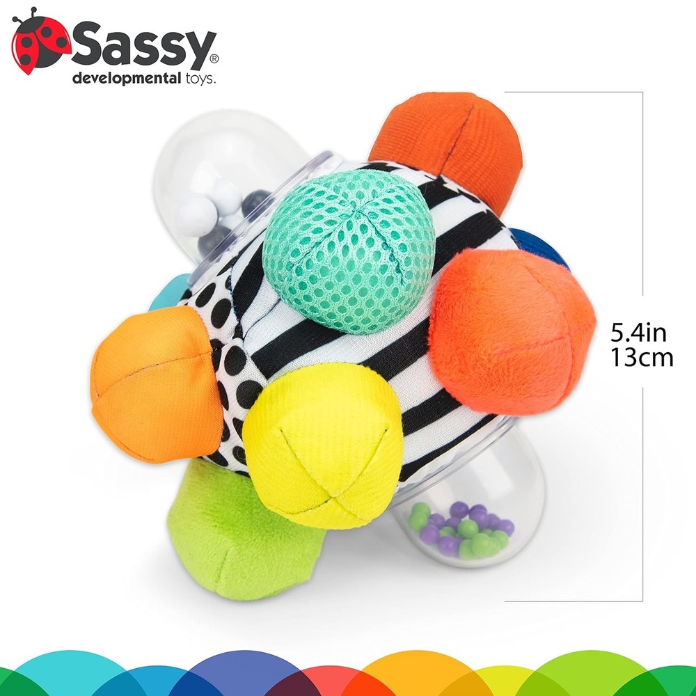 Bright Multi-Textured Bumpy Ball - Ideal for Motor Skill Development in Babies