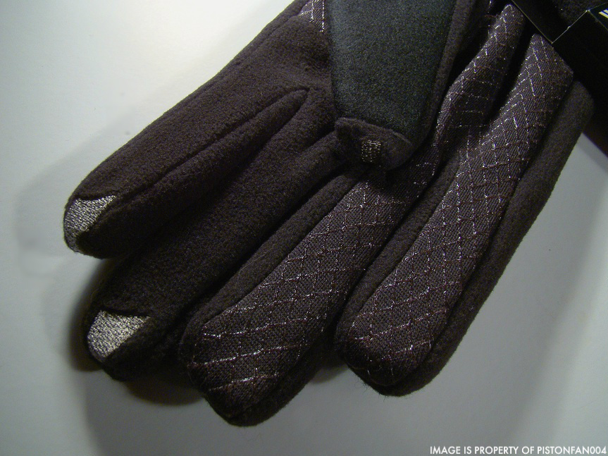 Isotoner Mens Smartouch Touchscreen Texting Wool Gloves Black LARGE NWT