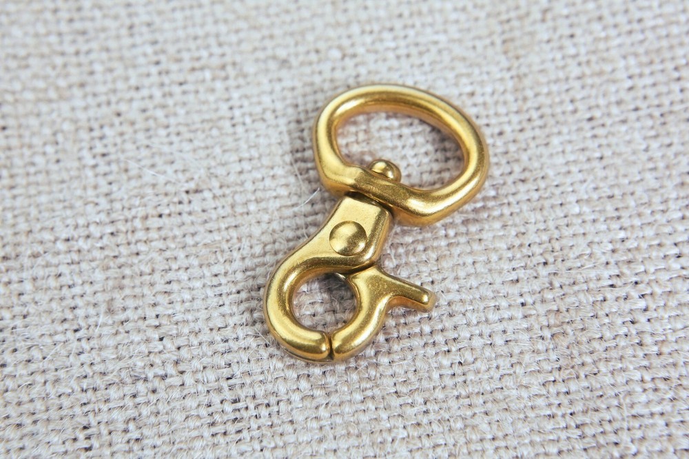 Heavy duty gold solid brass swivel snap hook , 8mm 10mm 15mm small trigger snap