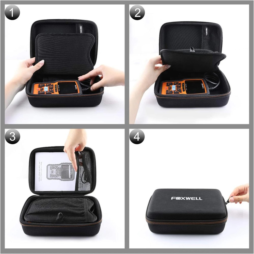 for Foxwell NT301 NT510 OBD2 Code Reader EVA Protective Carrying Bag Travel Case